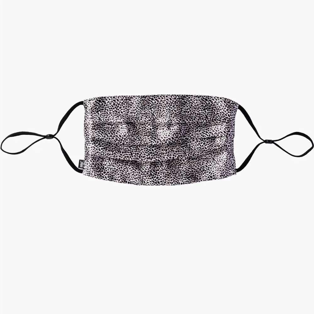 NEW Slip Reusable Silk Face Covering, Leopard Breathable, Mulberry Silk